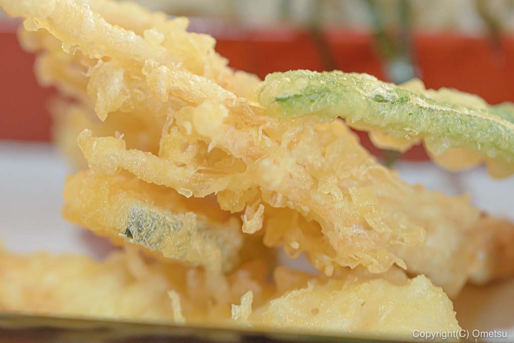 青梅市の蕎麦屋「ことぶき」の、天ぷら