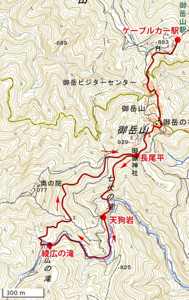 御岳山・ハイキングマップ