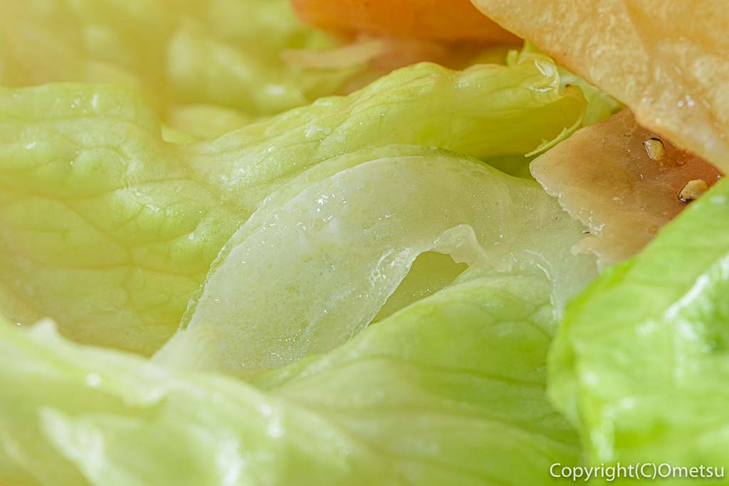青梅・河辺の、うさぽんCAFEの、サーモンチーズサンドの野菜