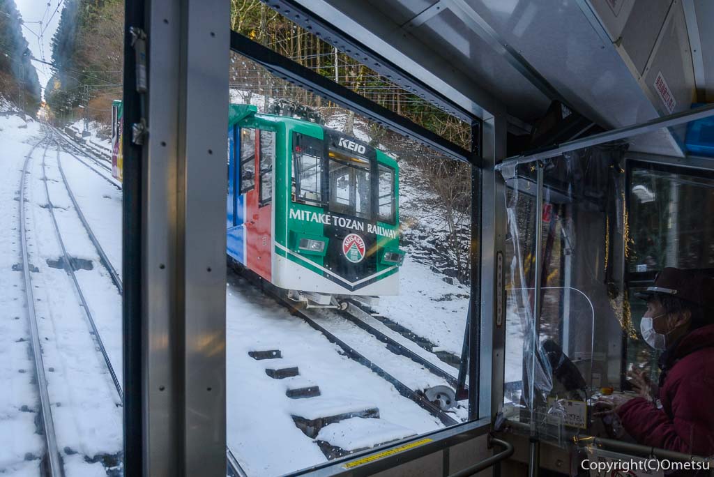 青梅市・御岳山ケーブルカーの雪景色