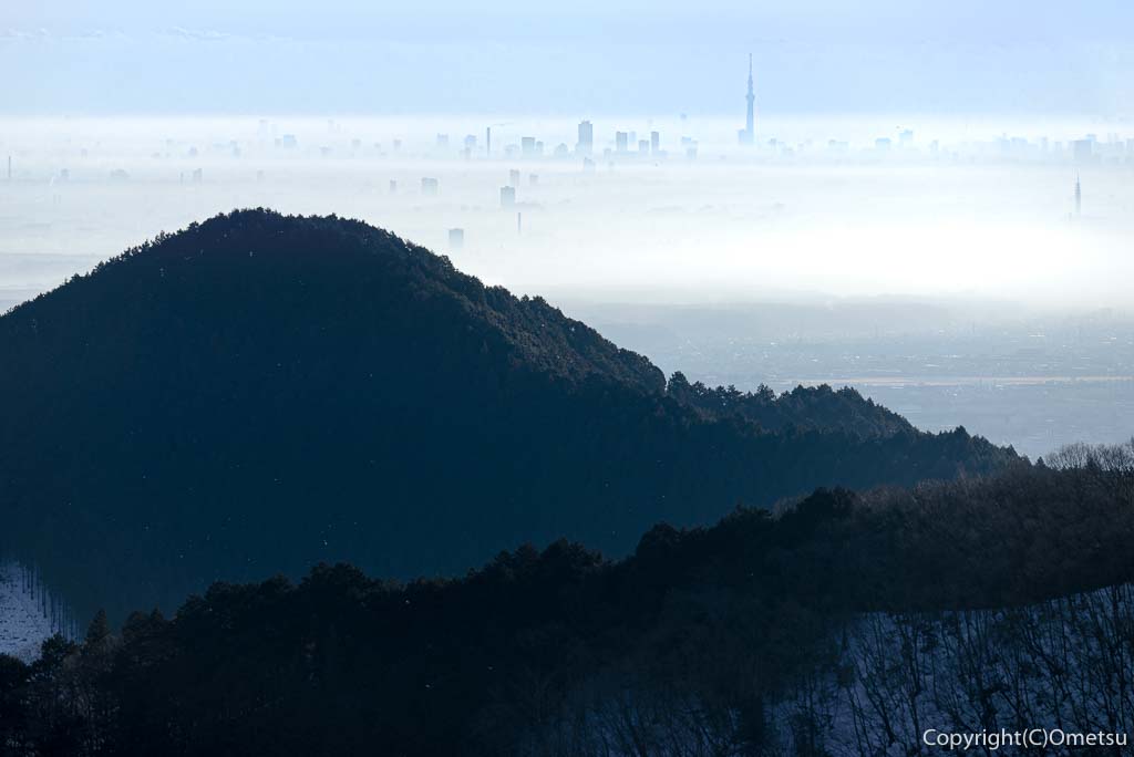 青梅市・御岳山から、雲海とスカイツリー