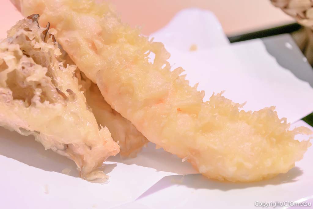  蕎麦ダイニング克の、海老の天ぷら