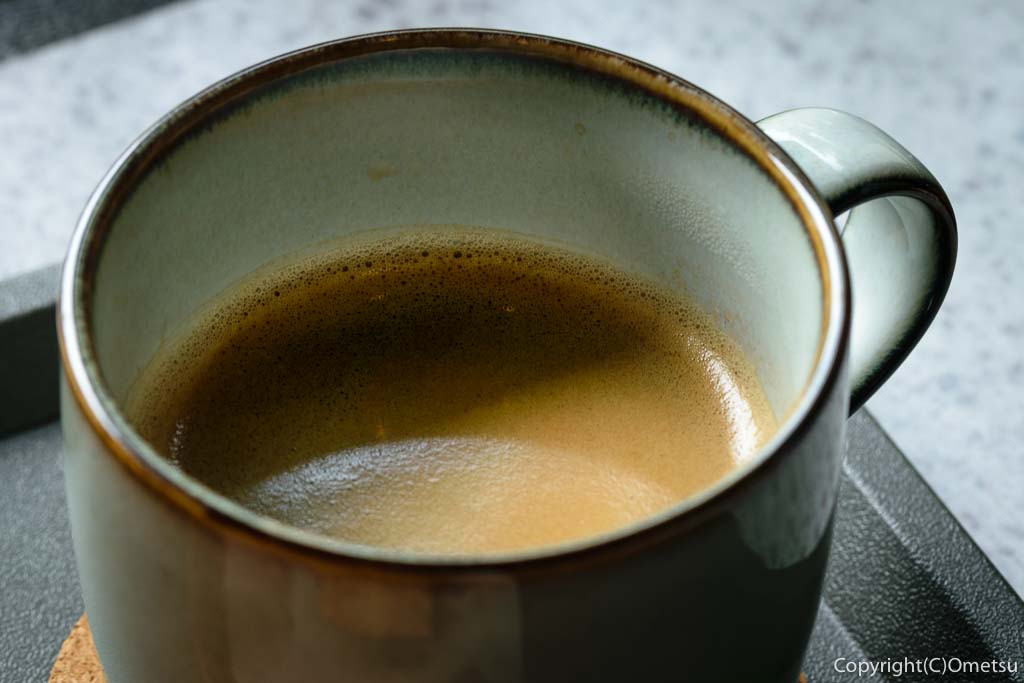 奥多摩町の玉翆荘の中の「古本と喫茶・おくたま文庫」の、コーヒー
