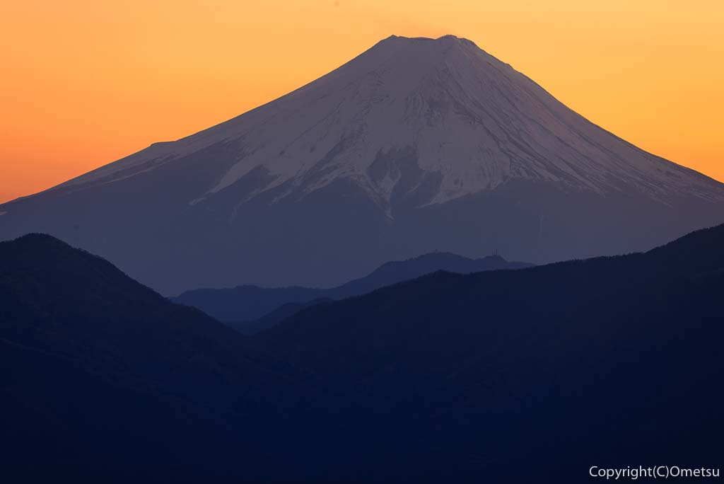 東京都・西多摩エリア・奥多摩町・雲取山からの、富士山