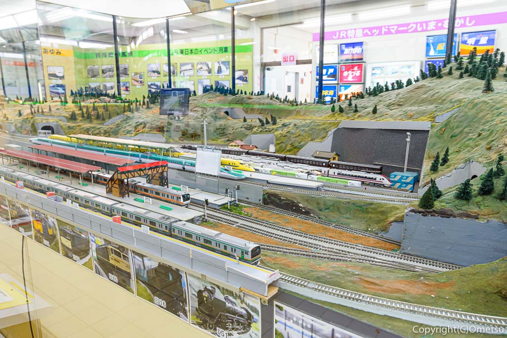 青梅鉄道公園、展示室のHOゲージ鉄道模型レイアウト