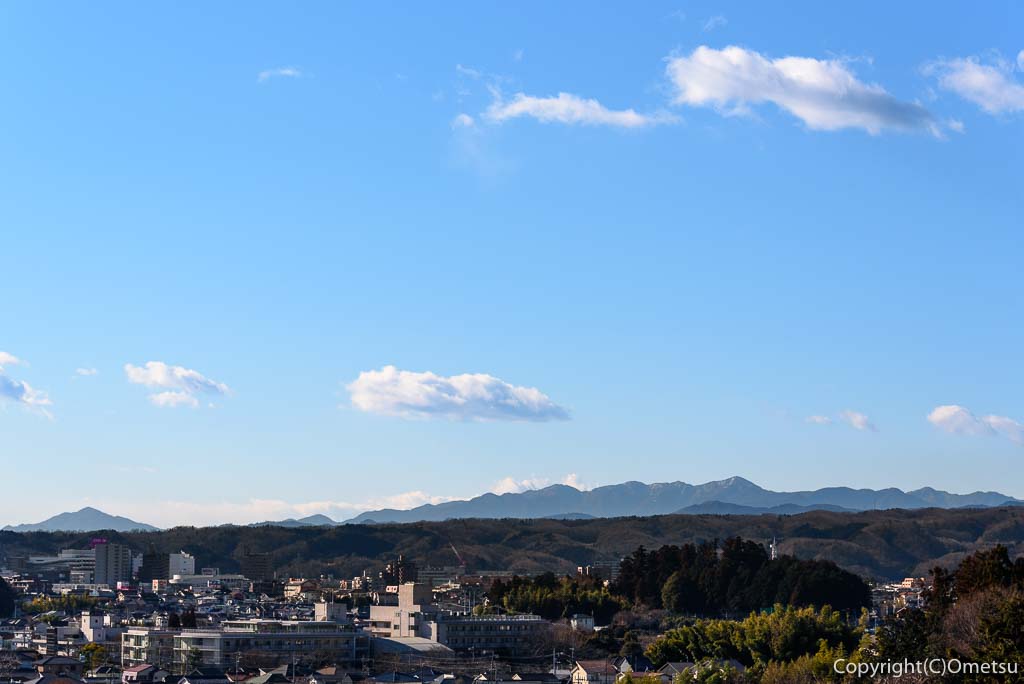 青梅市・真浄寺から、丹沢・大山の眺め