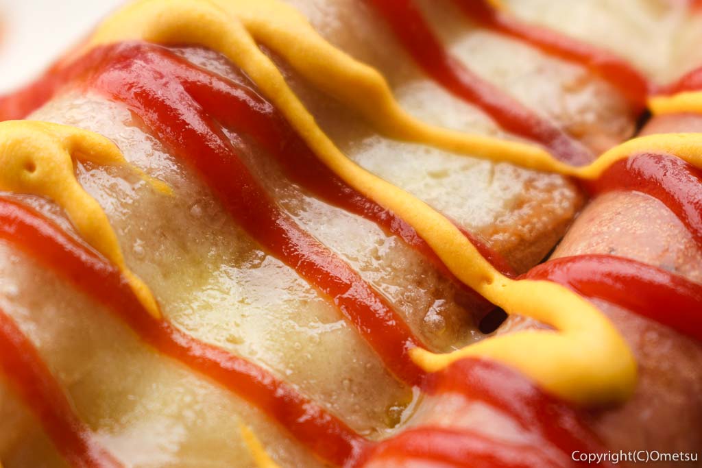 福生・しろうたカフェの、ダブル福生ドッグの、チーズとソーセージ