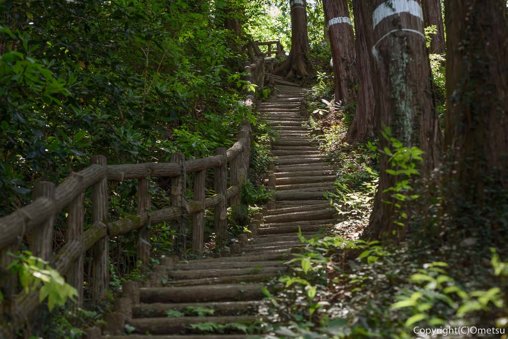 あきる野市・小峰公園の急坂の階段