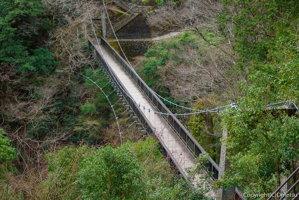 奥多摩温泉・もえぎの湯の、吊橋