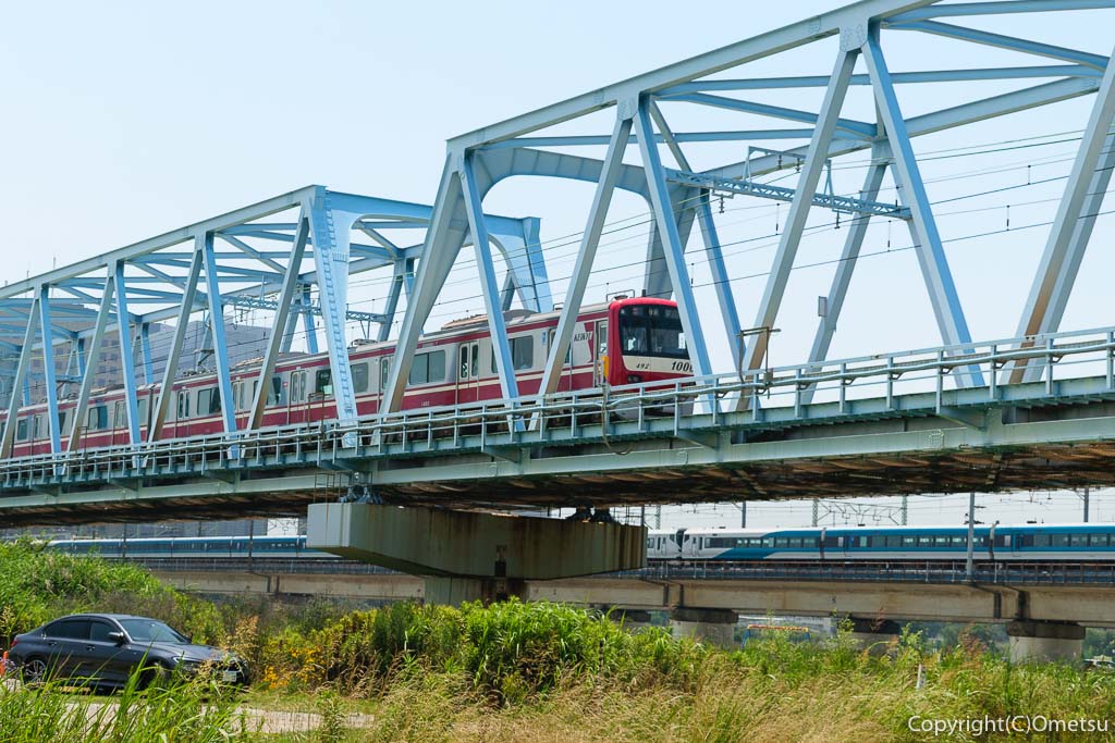 多摩川サイクリングロード・大田区・京浜急行の鉄橋