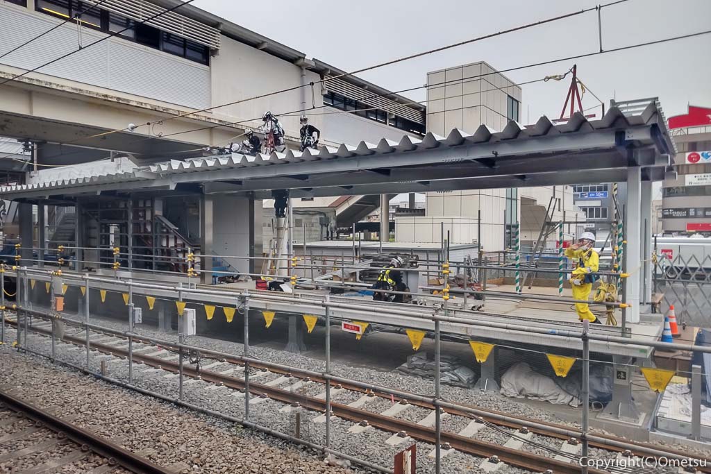 中央線・青梅線・グリーン車増設12両編成化・河辺駅ホーム増設工事（2022年6月）