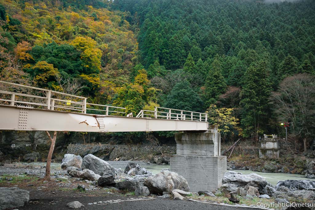 台風19号で流された、御岳渓谷の橋
