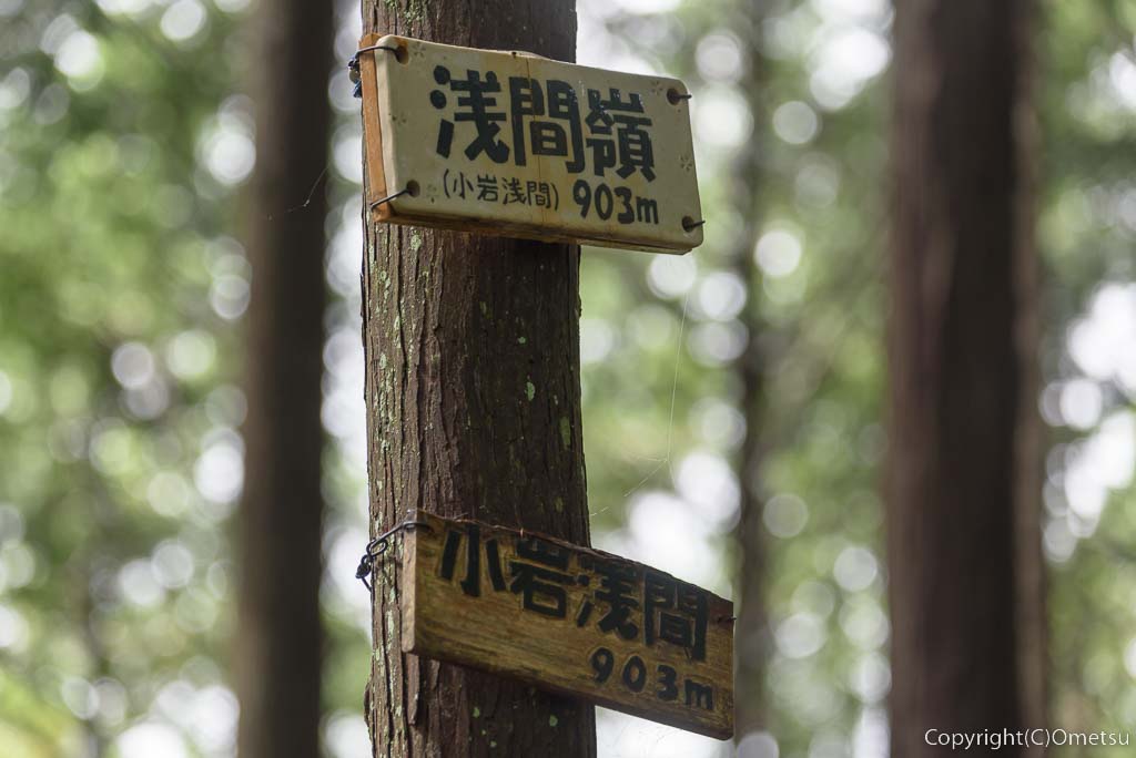 東京都・檜原村の、浅間嶺・山頂