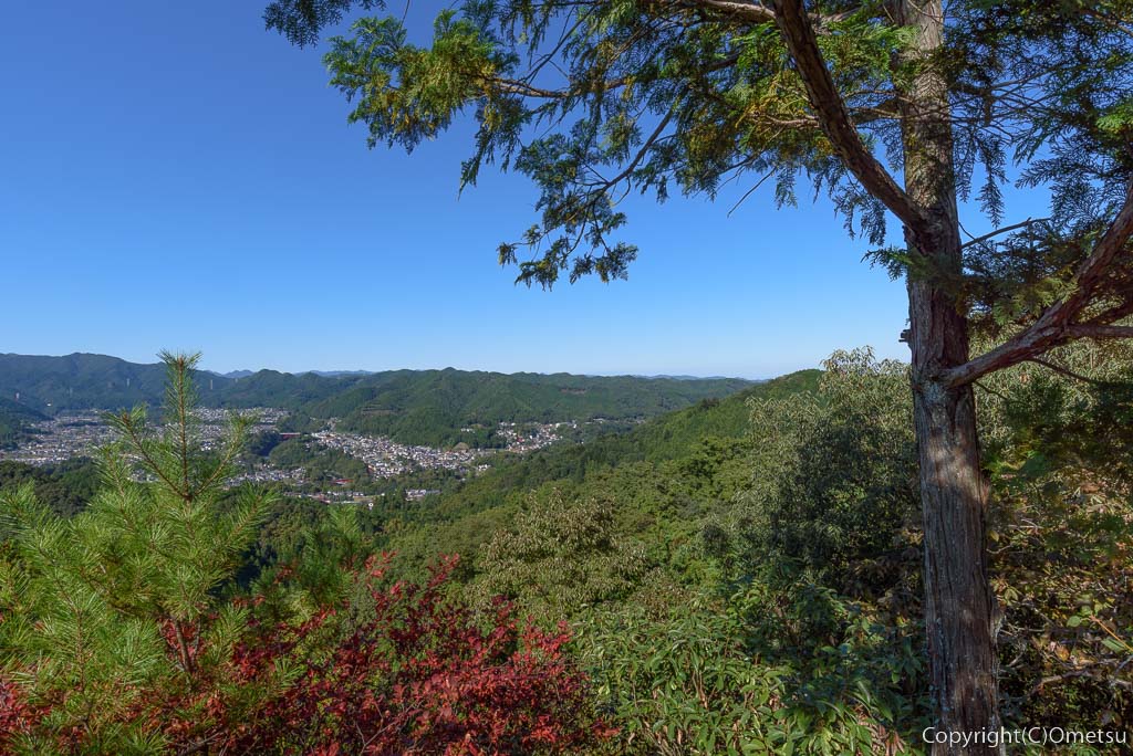 青梅市・長渕丘陵ハイキングコースの、天狗岩からの展望
