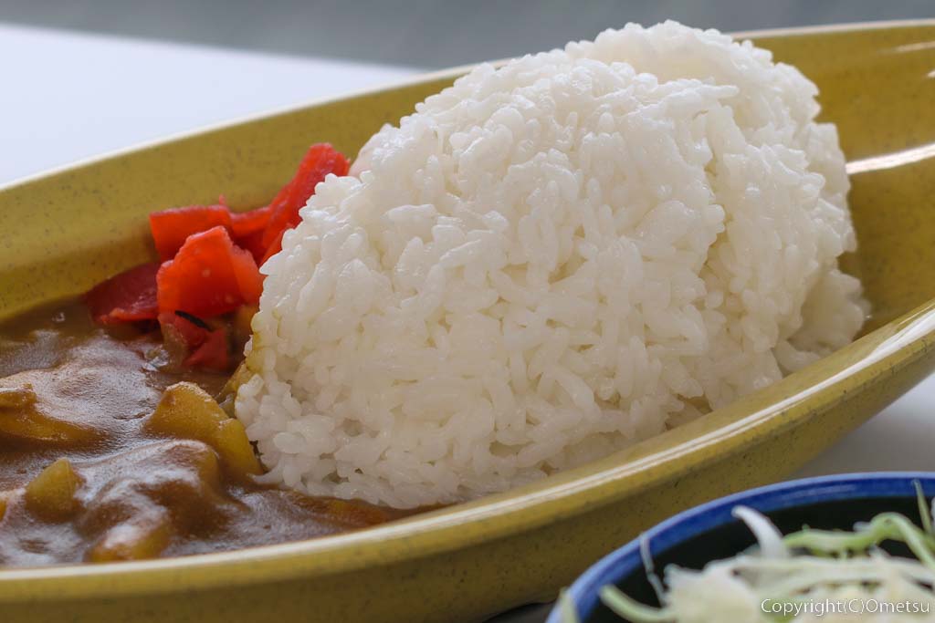 青梅市役所・7階食堂の、カレーの、大盛りライス
