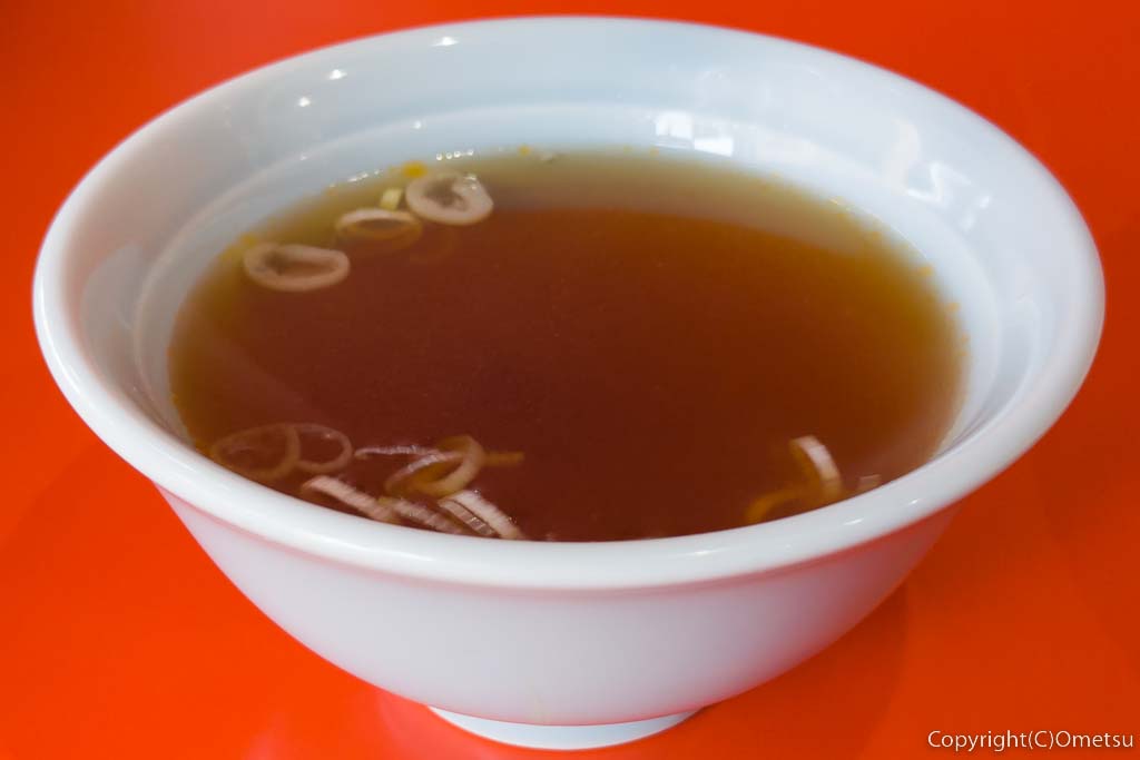 青梅市・河辺の中華料理店・大門の、中華スープ