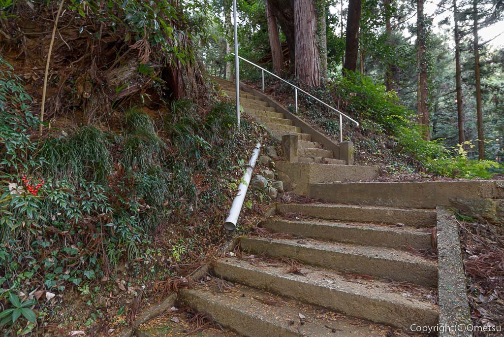 あきる野市・天竺山・参道、三内神社・石段