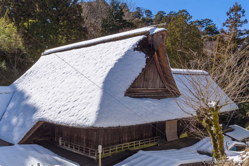 青梅市・御岳山、雪の、馬場家御師住宅