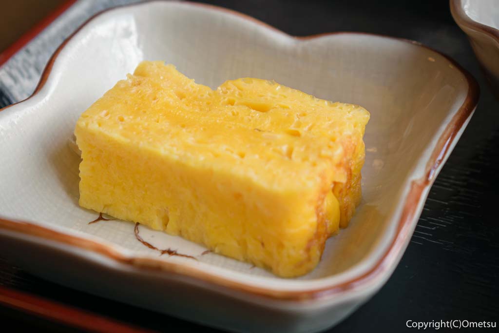 青梅市・御岳渓谷の、手打ち蕎麦店・笑（えみ）の、卵焼き