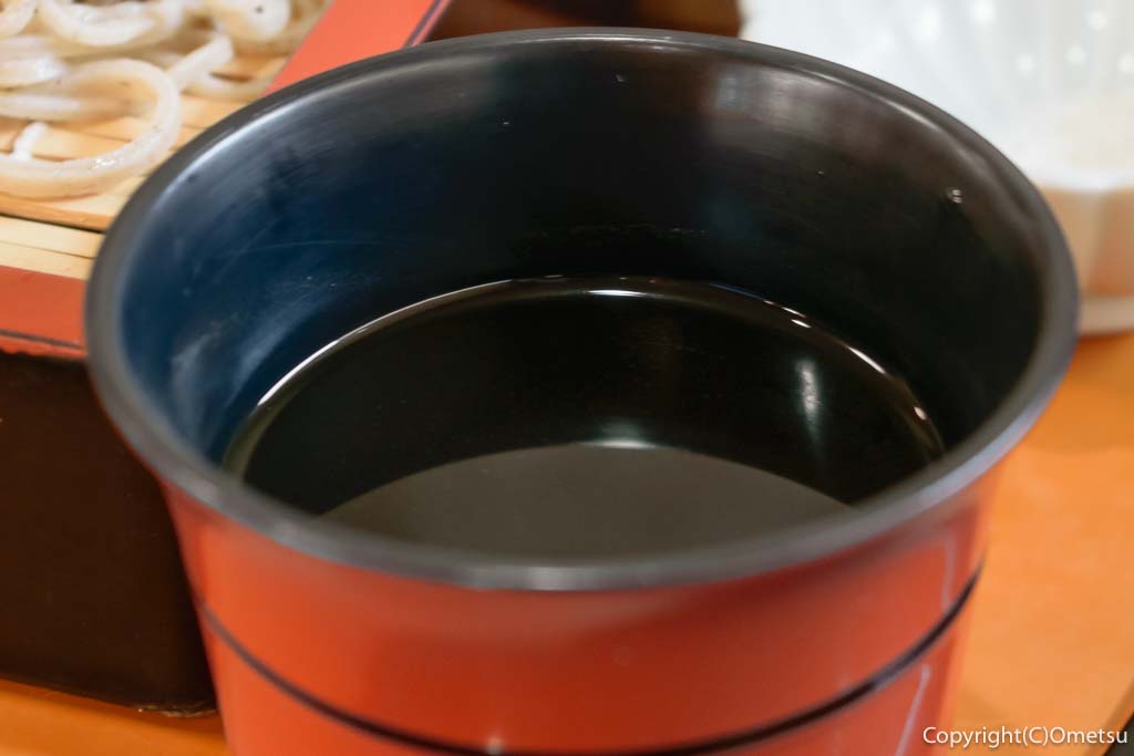 青梅・成木「割烹うらしま」の「山の幸膳」の、蕎麦汁