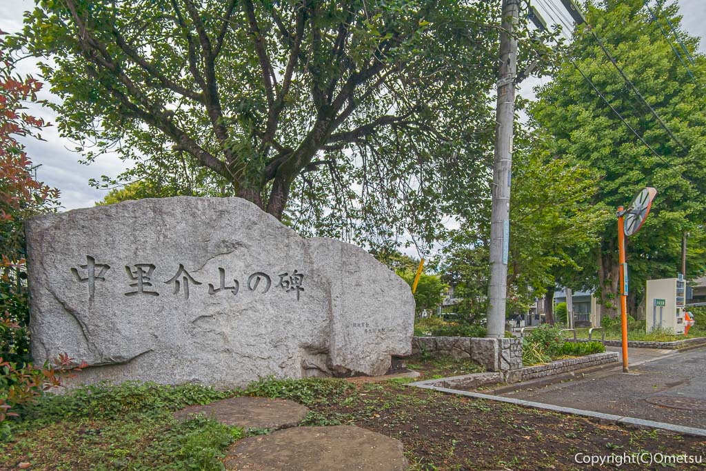 羽村市、介山公園の、中里介山の碑