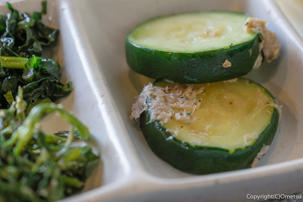 福生のレストラン・Ottamage(おったまーじゅ)の、おばんざい風・お惣菜のズッキーニ