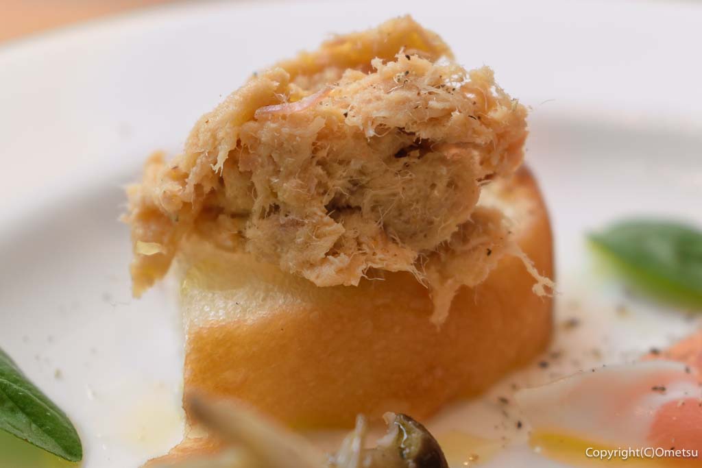 あきる野市・OSTERIA ALBERI（オステリア アルベリ）の、豚肉と香味野菜のリエット