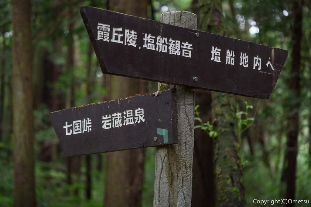 青梅市・霞丘陵ハイキングコースの、道標