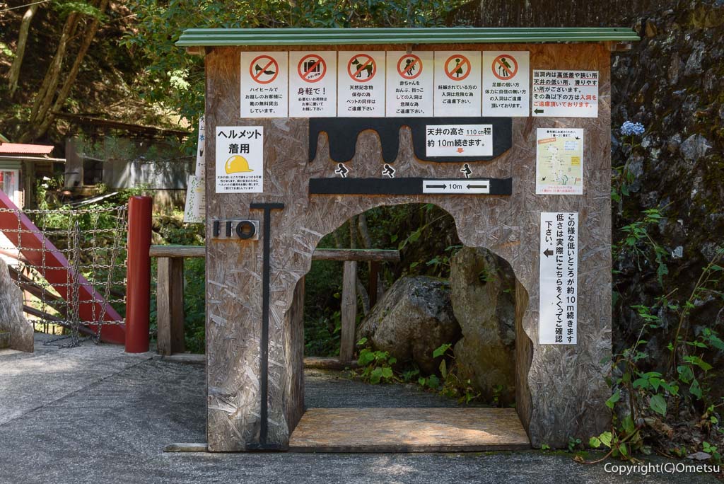 東京都あきる野市・大岳鍾乳洞の、天井見本