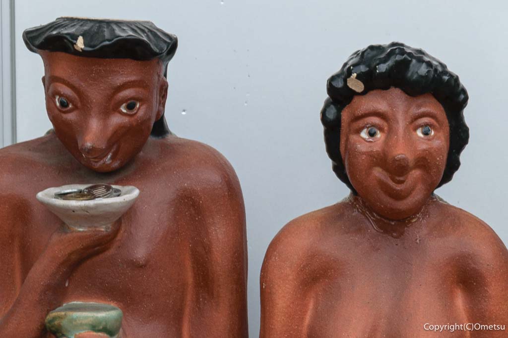 羽村市のラーメン店「ニューカッパ」の、河童の置物