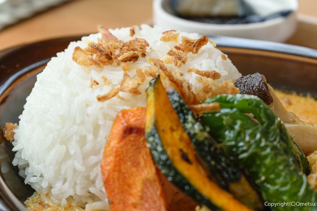 羽村の、カフェ・ククタナ（cafe kukutana）の、ココナッツカレーの、ライス