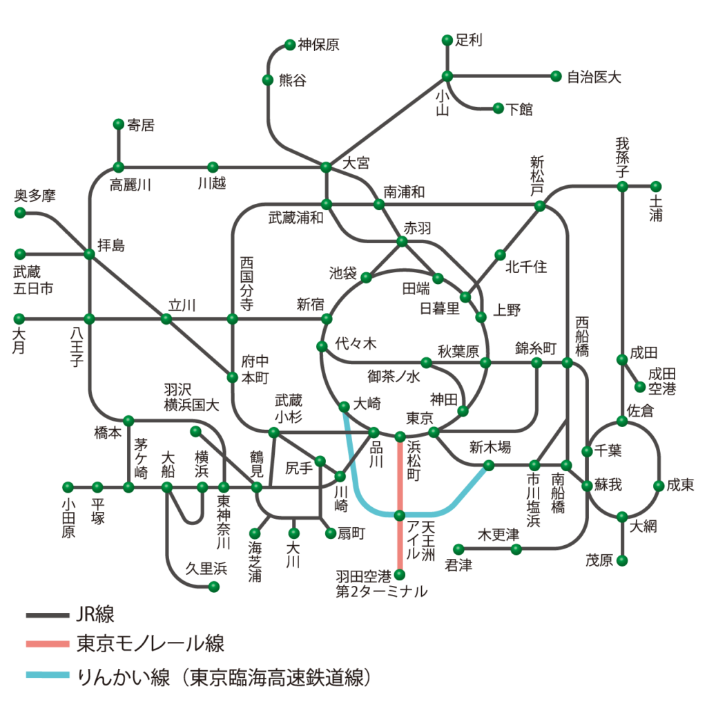のんびりホリデーSuicaパス フリーエリア