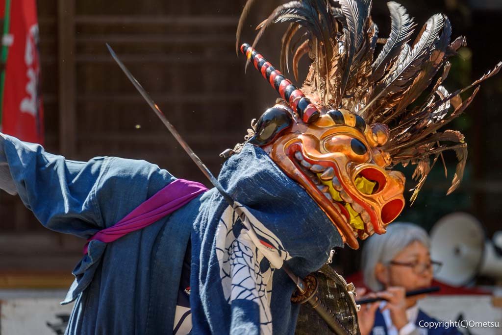 青梅市・高水山の、常福院の、獅子舞