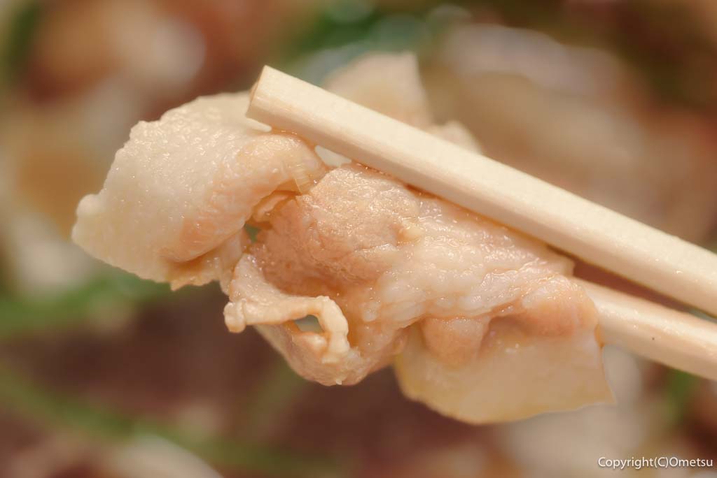青梅市・千ヶ瀬の「手打ちうどん杉さん」の、肉汁うどんの、豚肉