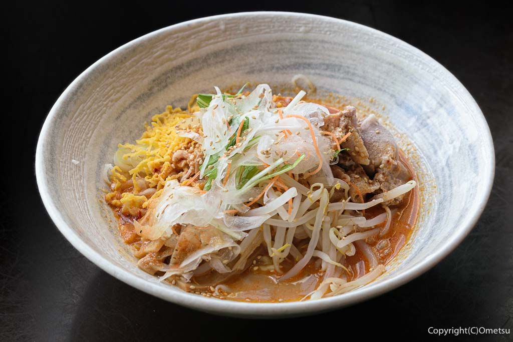 青梅市・河辺温泉「梅の湯」梅寿庵の「冷やし豚しゃぶ担々麺」