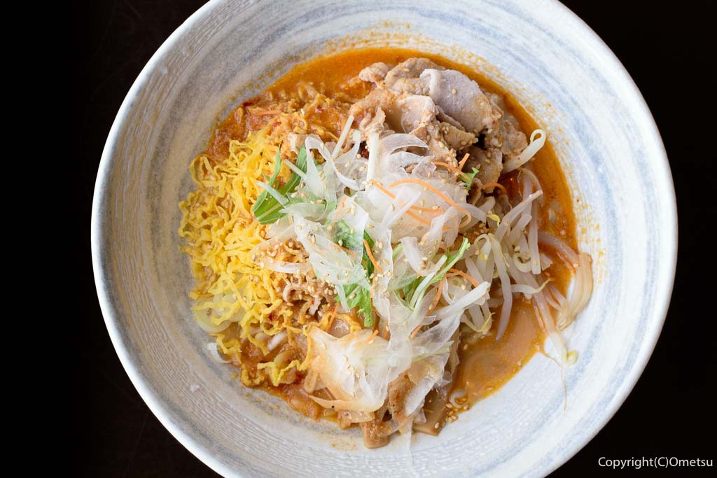 青梅市・河辺温泉「梅の湯」梅寿庵の「冷やし豚しゃぶ担々麺」