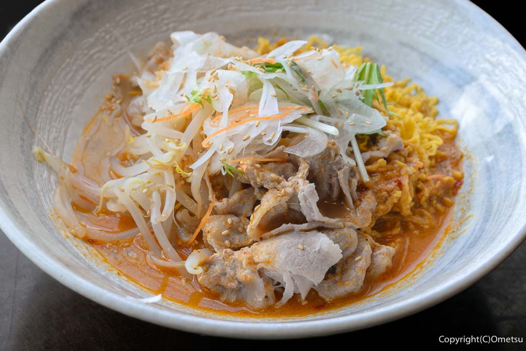 青梅市・河辺温泉「梅の湯」梅寿庵の「冷やし豚しゃぶ担々麺」