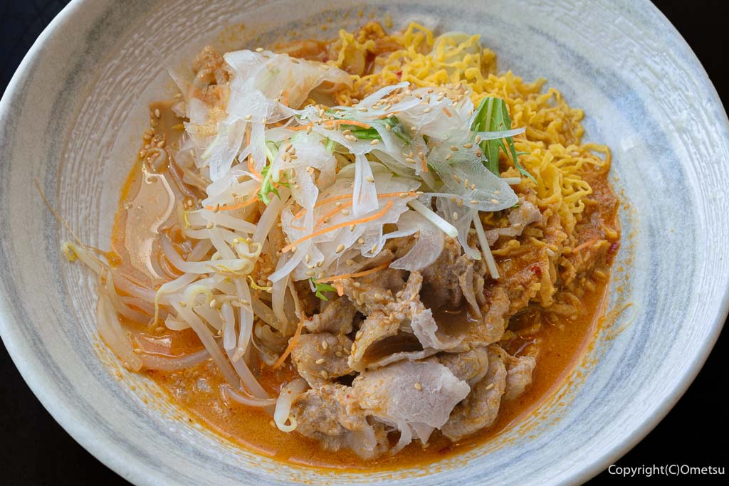 青梅市・河辺温泉「梅の湯」梅寿庵の「冷やし豚しゃぶ担々麺」