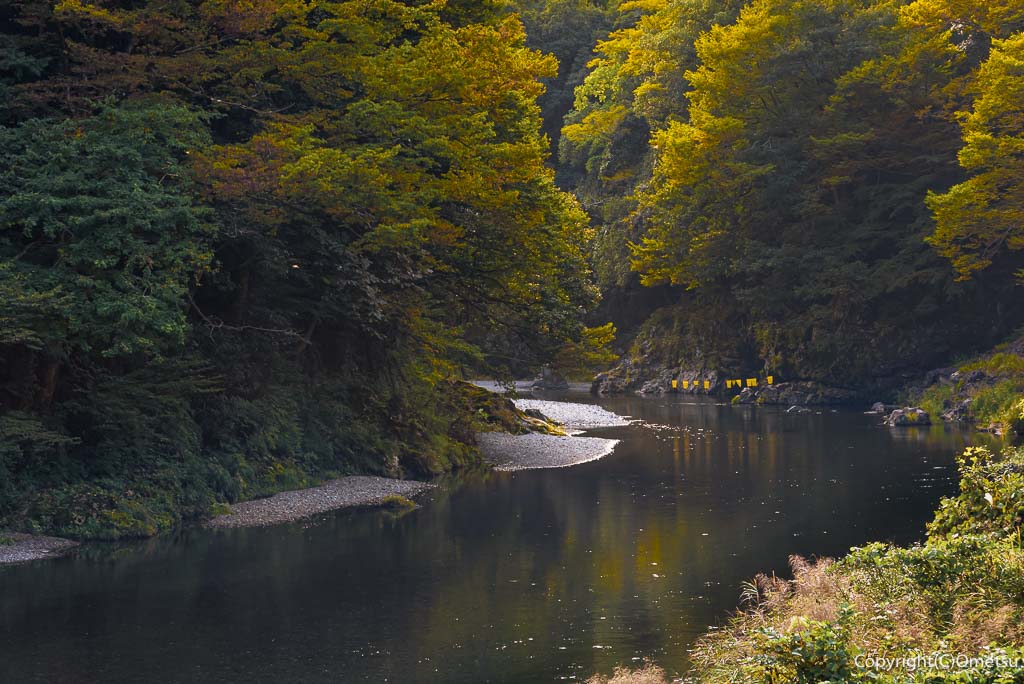 御岳渓谷の夕暮れ