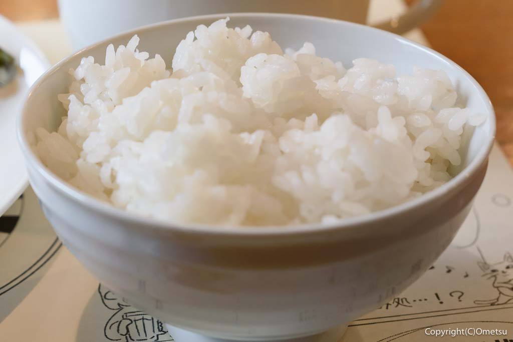 青梅市・勝沼「KTホールギャラリーぶらりカフェ」の、日替わりランチの、ご飯