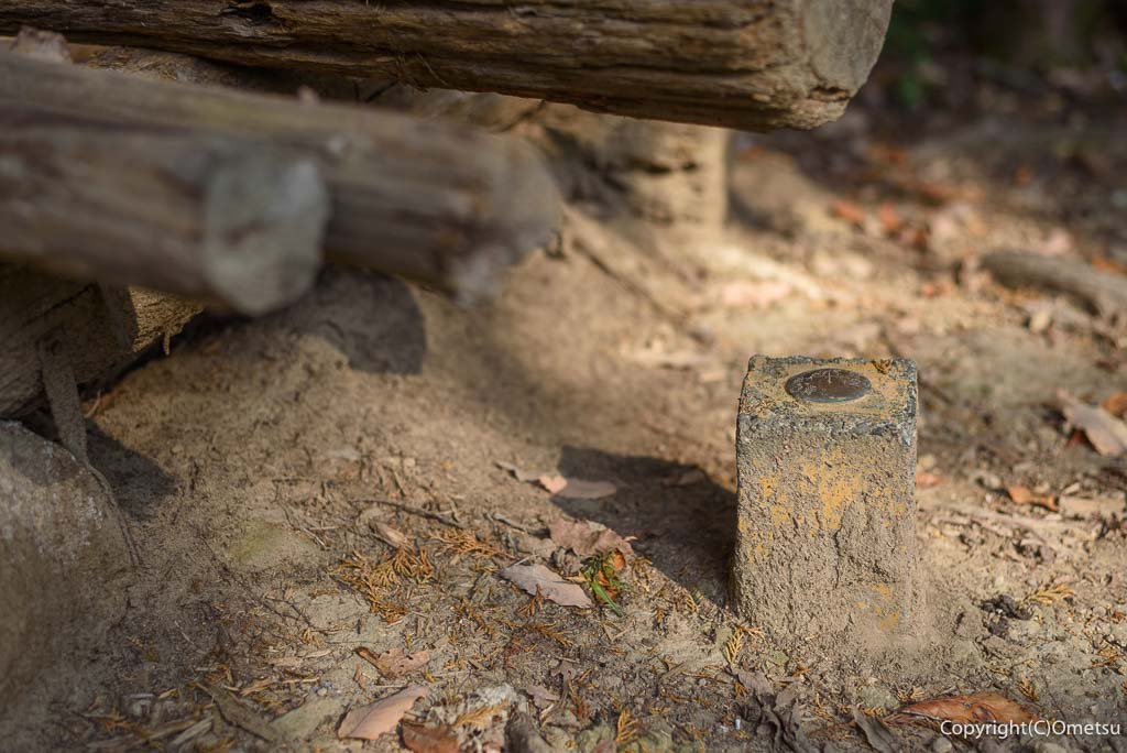 青梅市・青梅丘陵の406m・鷹ノ巣山の標準点