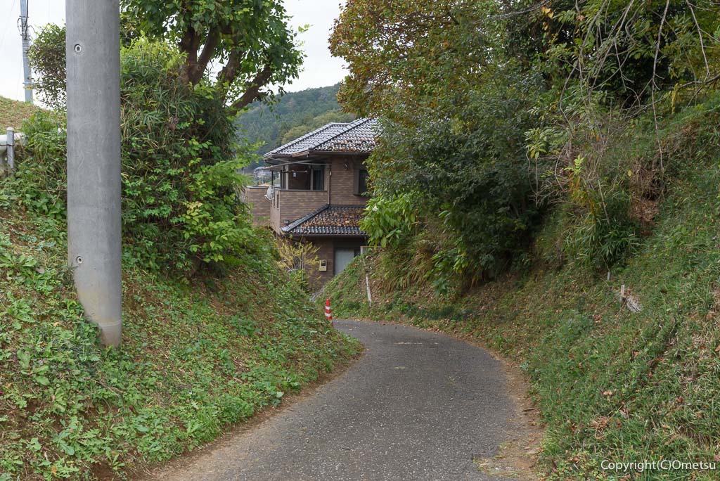 青梅市・岩蔵温泉の、坂道