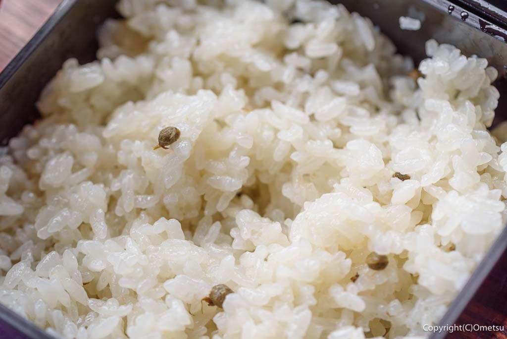 奥多摩町・御岳渓谷の「グリーマム」の、山椒ごはん