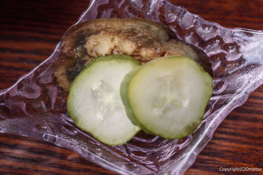 奥多摩町・御岳渓谷の「グリーマム」の、漬物