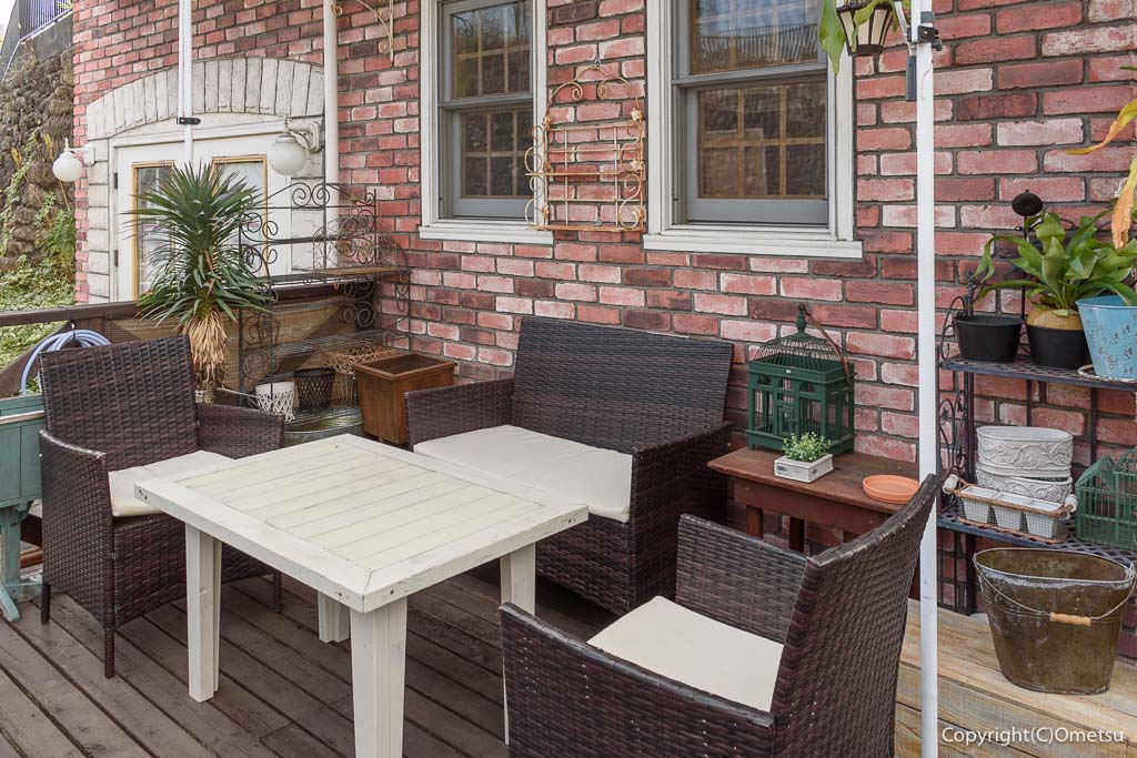 青梅市・野上町のカフェ「POT BERRY」のテラス席