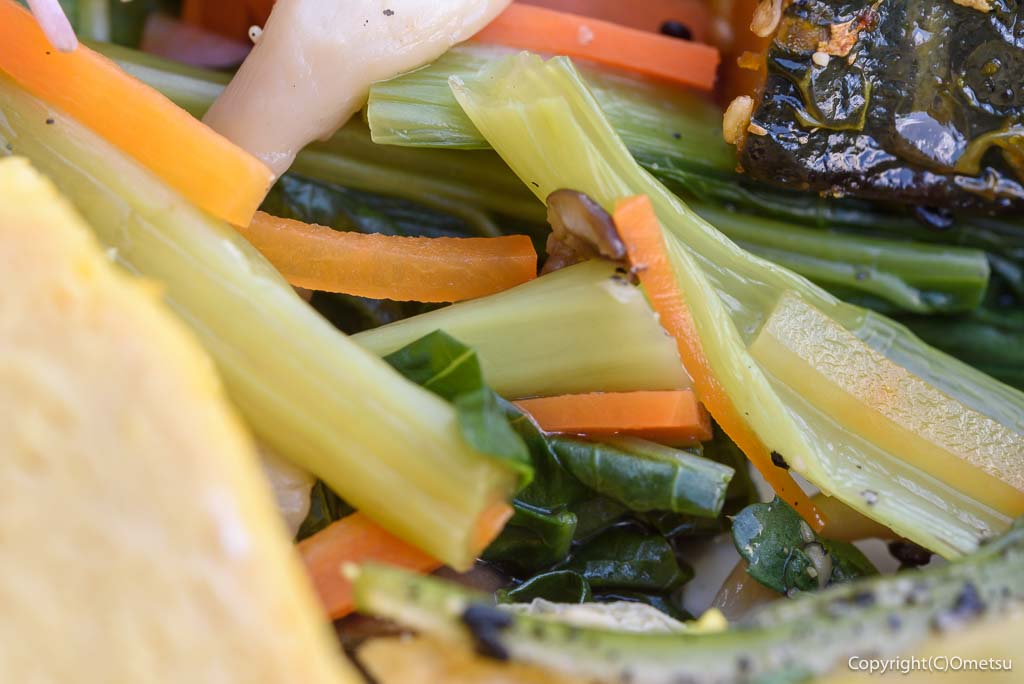 青梅市・野上町のカフェ「POT BERRY」の、小松菜の煮浸し