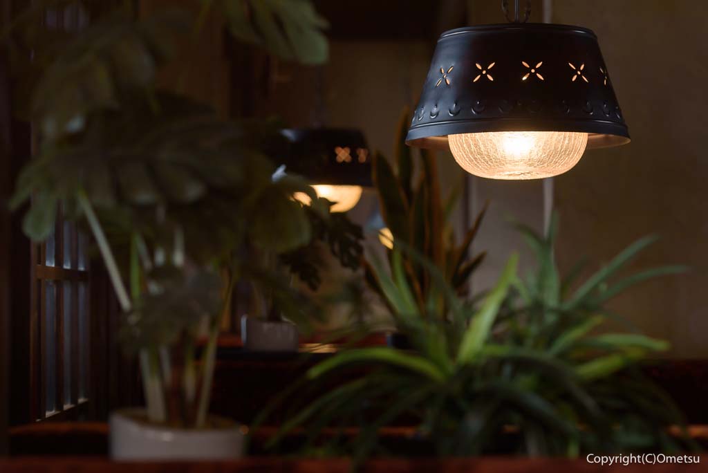 羽村のカフェ・樹樹のランプ