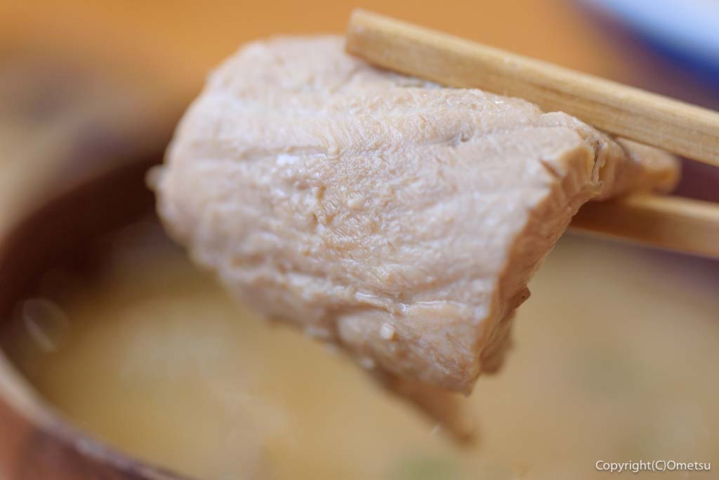 青梅市・河辺「ひのき茶屋」の、あら汁