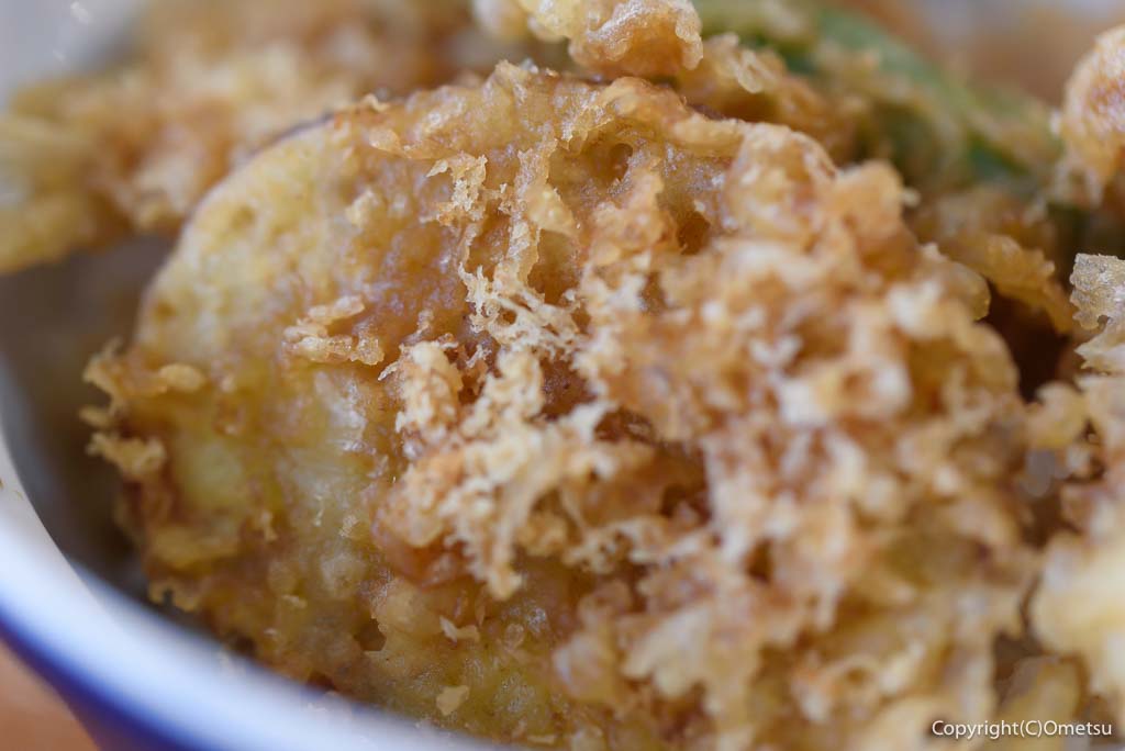 青梅市・河辺「ひのき茶屋」の、天丼のカボチャ