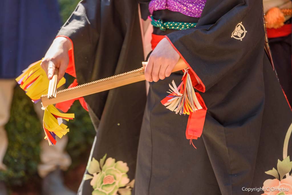 青梅市・高水山古式獅子舞の、ささら